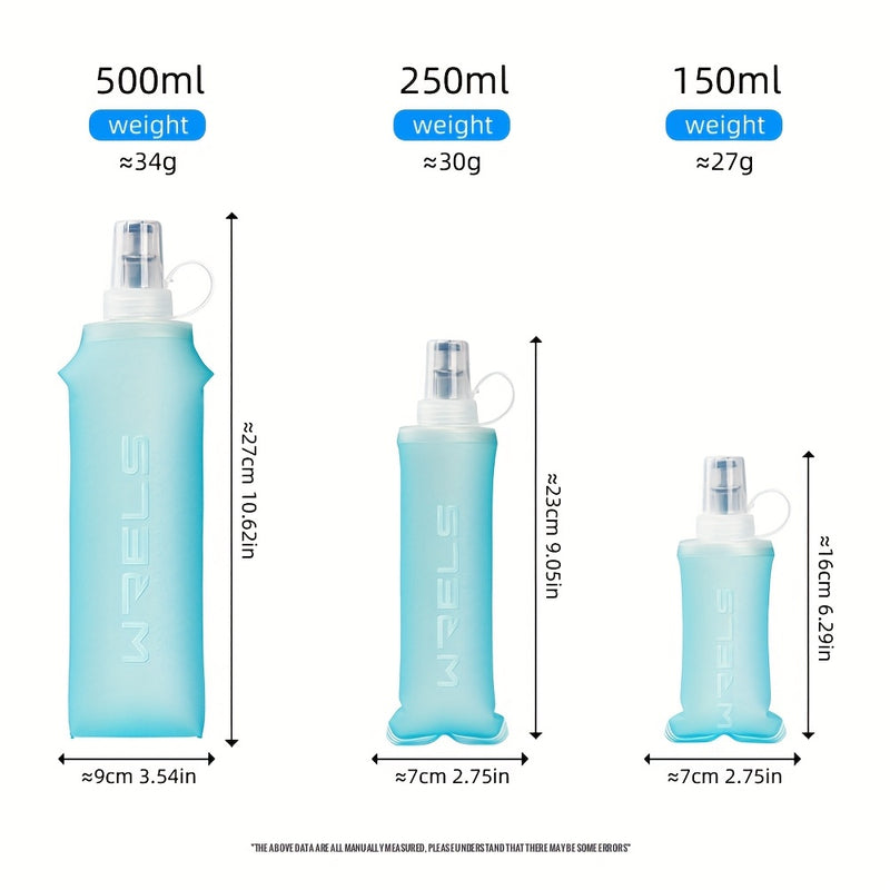 2 unid., Garrafa de Água Macia WRELS Cor Sólida, Bico Estreito em TPU Grau Alimentício, Processo de Prensagem a Quente Sem Odor, Garrafa Esportiva Portátil para Ciclismo e Montanhismo